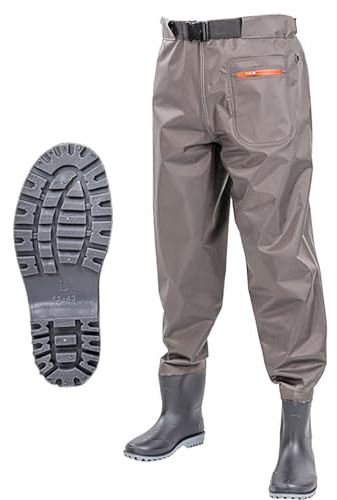 Waist Wading Pants, Hip Waders, Waterproof Outdoor Fishing Hunting Waist Waders with Boots, Wading Shoes for Men and Women,for Fly Fishing,Duck Hunting,Kayaking,B-44