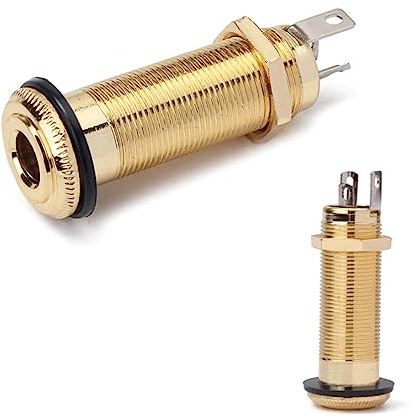 Vaguelly Threaded Cylinder Output Plated for Acoustic Electric Guitar Bass Endpin Jack Socket Cylinder