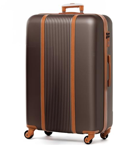 FERGÉ XL Großer Koffer Hartschale Milano Rollkoffer Reise-Koffer 77 cm Hartschalenkoffer Trolley 4 Rollen 100% ABS grün