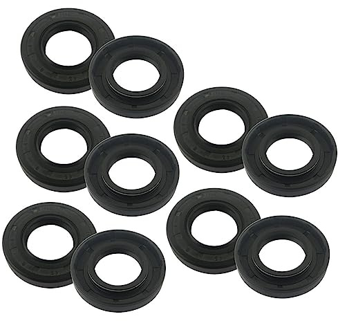 MEYINGOU Deckel des Wellendichtrings Doppellippe, 10 Stück TC-Typ Skelett-Öldichtungsdichtung 11 x 25 x 7/12 x 19 x 5/12 x 20 x 5/12 x 24 x 5/12 x 30 x 7/12 x 35 x 7 mm(12x32x7mm)