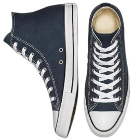 Divadames Womens High Top Lace Up Flat Canvas Pumps Ladies Casual Plain Shoes Size (Navy, UK Footwear Size System, Adult, Women, Numeric, Medium, 7)