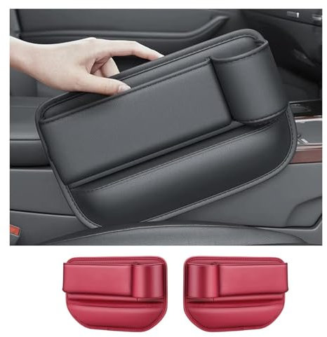 JNDPDNQL Caja Almacenamiento Coche con portavasos para v&w Golf Plus 5m1 2005-2008 Organizador Cuero Silla Coche, Caja Almacenamiento, Bolsillo Almacenamiento Interior Coche