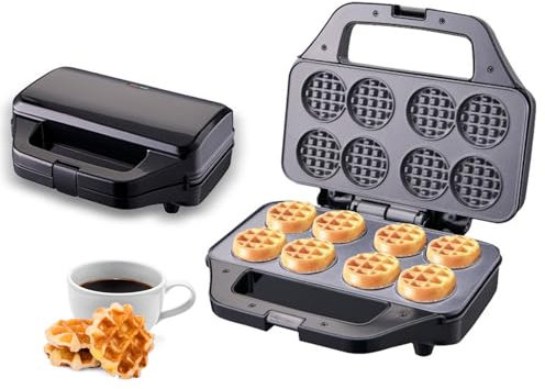 Mini Gaufrier Waffle Maker 850W, Voyant LED, Revêtement Antiadhésif, Poignée Tactile Cool, Machine À Gaufre Pour Le Petit Déjeuner, Les Collations Et Les Desserts