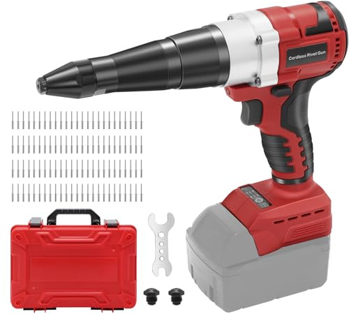 Pistola Remachadora inalámbrica para batería Milwaukee de 18 V máximo, Pistola de Remache eléctrica automática sin escobillas para Remaches de 1/8 Pulgadas, 5/32 Pulgadas, 3/16 Pulgadas, con 100