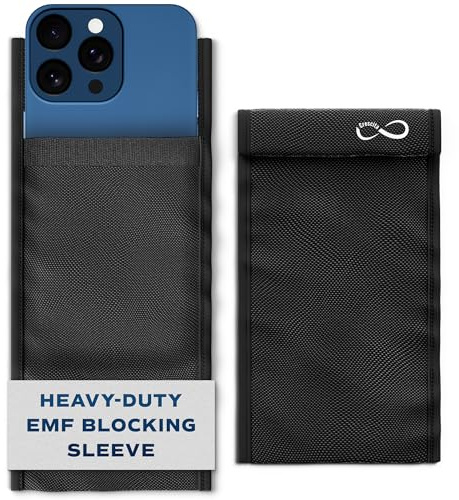 EMF Blocker Sleeve for Cell Phone - Anti Radiation Protection, Signal & RFID Blocking Pouch – RF Shield & Signal Blocker Bag - EMF Phone Case Alternative for iPhone, Android, AirPods & Apple Watch