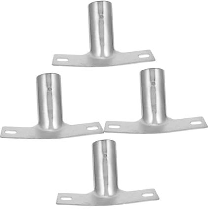 minkissy 4pcs Replacement Broom Head Connector Handle Adapters for Indoor Mop Handle Iron Broom Bracket