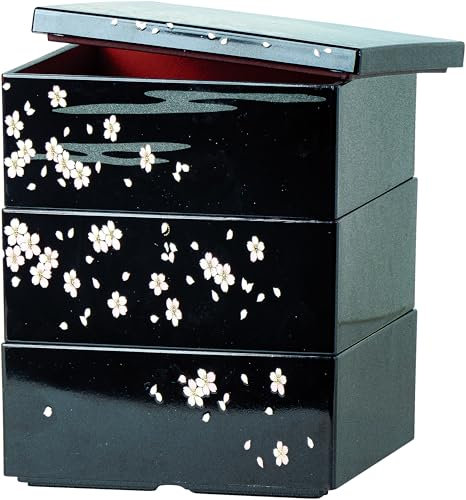 JADE TEMPLE Bento Box 3-teilig mit Deckel Kirschblüten Fuji - 1 Set