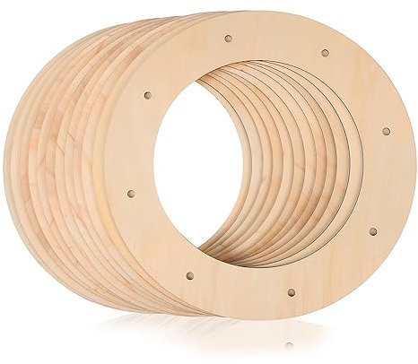 Housoutil 12piezas Suministros Para Hacer Coronas Marcos De Madera Base Para Coronas Navideñas