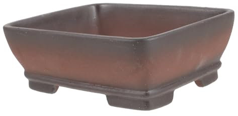 HANABASS Vaso Bonsai Rettangolare in Ceramica Sabbia Viola Con Foro Di Drenaggio, Fioriera Per Piante Succulente e Piccoli Fiori, Decorazione Rustica Per Interno Casa e Giardino