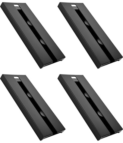 Dent-de-lion 4 x Wine Glass Holders, Black Hanging Glass Holder, Plastic Wine Glas Holder without Hole for Family, Restaurant, Hotel, Bar