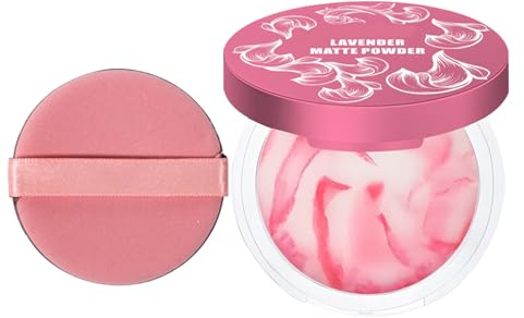 Polvere Viso Opacizzante | Polvere Fissante Opacificante,Texture Leggera Primer Correttore Anti-Brillante Resistente all'Acqua Per Pelle Grassa Copertura Integrale Donna Uso Quotidiano Viaggio