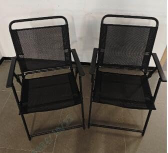 GIANTEX 2er Set Gartenstühle, Klappstühle mit Armlehne & hoher Rückenlehne, Balkonstühle belastbar bis 150kg, Terrassenstühle für Garten, Balkon & Pool, Campingstühle tragbar, 57 x 55 x 83 cm