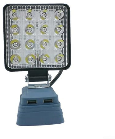 Zilimontt LED Work Light Flashlight, LED Work Light with USB Charging Port Power Bank, Rotatable Head, Portable Spotlight for Workshop Construction Site Outdoor Camping(A)