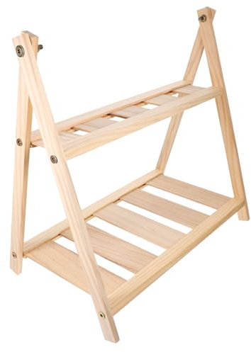 JOINPAYA Soporte Macetas de Madera Estante Decorativo de Soporte Plantas de Interior Mueble Oficina y Organizador de Alféizar de Estante