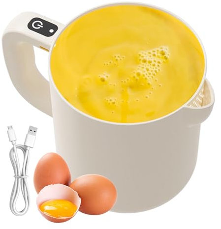 Batteur Électrique - Batteur Électrique Bol Polyvalent Nettoyage Riz - Robot Mélangeur Rechargeable avec Bol et Accessoire Filtre pour Cuisine, Cuisson, Mixage et Nettoyage