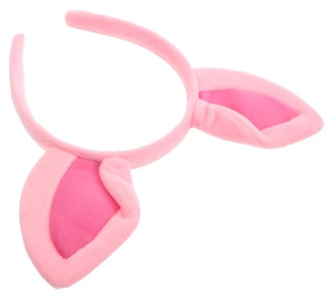 DEARMAMY Kawaii Schweineohren Haarreif aus Weichem Plüsch Leichtes Tierohren Stirnband für Mädchen Jungen Niedliches Pinkes Cosplay Zubehör für Halloween Kostüm Party und Rollenspiele
