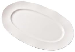 Piatti Pasta, Piatti Dessert Terraglia Stoviglie Piatto da esposizione ovale irregolare 12 pollici for cucina d'albergo, piatto freddo, speciale for club, privato, basso(12 in)