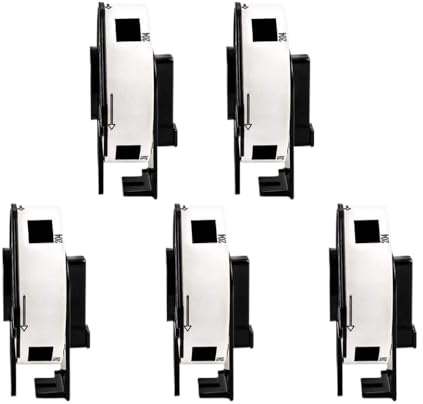 5 Etiquetas de Corte de Rollo 17 mmx54mmx400pcs DK11204 DK-11204 DK 11204 Compatible con impresoras de Etiqueta de la Serie QL