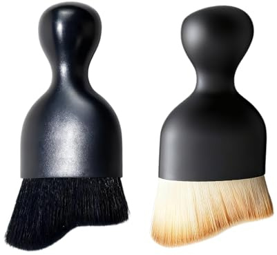 Brilovent 2pcs Car Interior Cleaning Brush with Soft Bristle Car Detailing Brush Multipurpose Dust Removal Cleaning Brushes for Automotive Dashboard, Air Conditioning Vents, Seats