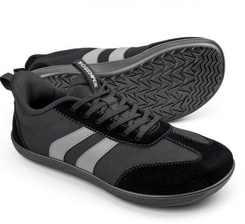Sosenfer Barfußschuhe Herren und Damen, breite Zehenbox, Slip-On Sneaker | Für Herren und Damen: Breite Zehenbox gibt den Zehen Platz; Mesh sorgt für Luftaustausch. Für Training und trockenen Alltag.
