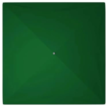 Copertura di ricambio per gazebo, 3 x 3 m, quadrata, verde, per ombrellone da esterno, impermeabile, tessuto ombreggiante per giardino, patio, facile da installare, supporto non incluso