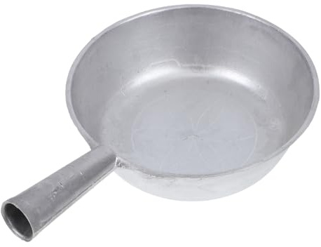 TOYANDONA Paletta per Acqua in Alluminio Addensato Manico Corto, Mestolo da Cucina Retrò Multiuso, Utensile Leggero e Compatto per Lavare Pentole, per Uso Domestico e Regali Stile Casuale
