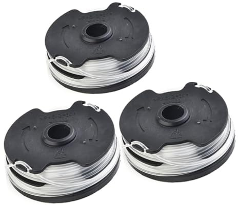 For Parkside for PRT 550 A1 Bobina e filo di ricambio for tagliabordi 13 pollici 3 pezzi Nero