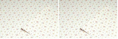 d-c-fix Vinilo Adhesivo Muebles Girasol Blanco Colorido Autoadhesivo Impermeable Decorativo para Cocina, Armario, Puerta, Mesa Papel Pintado forrar Rollo láminas 45 cm x 2 m (Paquete de 2)