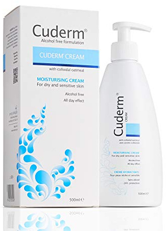 Cuderm Creme 500 ml alkoholfreie Feuchtigkeitspflege für trockene Haut & Ekzeme | kolloidale Haferflocken | hypoallergen | vegan | geruchlos | steroidfrei | parabenfrei | SLS-frei | tierversuchsfrei
