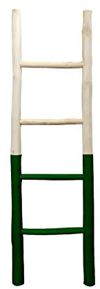 Meubletmoi Dekorative Leiter, zweifarbig, Grün, aus Holz – skandinavisches Design, Boho-Chic – Scala