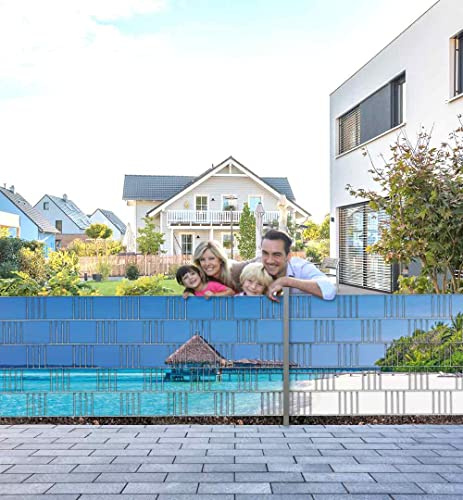 MyMaxxi Infinity Zaunsichtschutz |Strand 01 beide Teile Motiv 5 Streifen | Sichtschutzstreifen für Doppelstabmattenzaun | Windschutz Sonnenschutz Blickdicht | Sichtschutz Garten | Sichtschutz