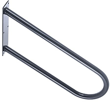 Metall-Handlauf Handlaufbügel Haltebügel Treppenbügel Haltegriff Stützgriff - für Treppen Treppenhaus Treppengeländer Eingang Pool Haus Garten Toilette Länge - 50 cm, Anthrazit)
