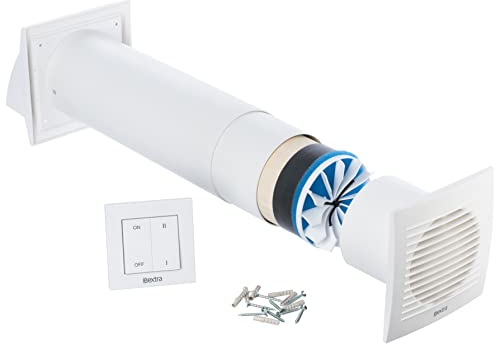 LIRAST 100mm Ventilazione Meccanica Controllata VMC Doppio Flusso Recupero Calore con Interruttore - VMC Recuperatore di Calore Doppio Flusso