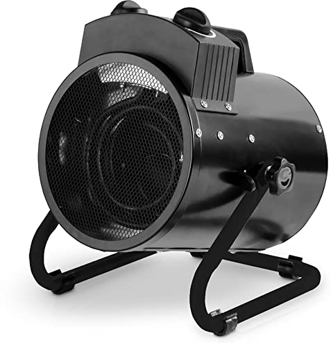 HECHT Heizlüfter – mobile Elektro-Heizung mit 3000 Watt – 3 Leistungsstufen – Thermostat – energiesparend im Verbrauch – Heizgerät für z.B. Baustellen, Garagen, Werkstätten, Camping, Wohnzimmer