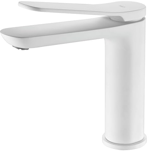 IMEX BDR031-1BL Dinamarca Grifo de Lavabo Blanco Mate