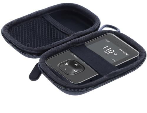 foto-kontor Tasche kompatibel mit Dexcom G7 / One+ Blutzuckermessgerät Insulinpumpe Diabetiker Hartschale Schutzhülle strapazierfähig Hülle Diskret schwarz