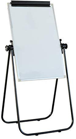 DLAZUM Whiteboard-Ständer, magnetisch, einseitig, trocken abwischbar, tragbare U-förmige Halterung, Winkel, höhenverstellbar, Flipchart-Staffelei, 60 x 90 cm, für Zuhause, Büro, Schule