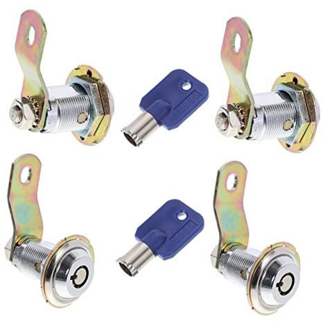 ANDRESLAD 27mm Cabinet Cam Lock Set with Keys Tubular Keyed Locks for Rv Exterior Storage Mailbox Drawer and Files 6pcs for Secure Home and Travel Use