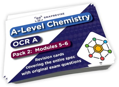 A-Level OCR A Chemistry Flashcards: Modules 5–6 | 112 Double-Sided Cards with Definitions, Diagrams, and Practice Questions | SnapRevise Study Deck for Exam Success (2025 & 2026 Exams)