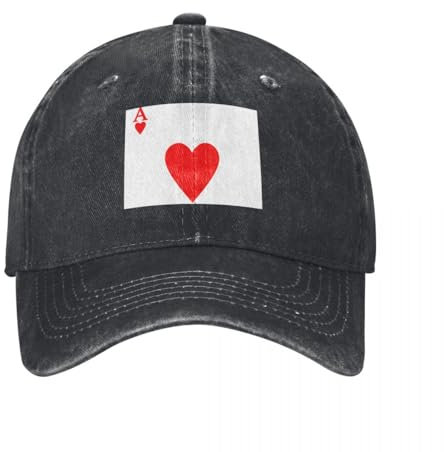 YANIUIE Herz-Ass Spielkarte Gruppe Kostüm Poker Spieler Baseballkappe Militärmütze Mann Fischerhut Geburtstag Frau Hüte Herren Geschenk