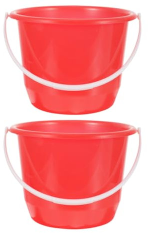 GLEAVI 2piezas Cubo De Plástico Con Mango Para Lavado De Coches y Jardinería Para y Limpieza Del Material Seguro y Capacidad Para Riego