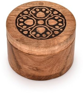 Indus Lifespace Salière et poivrière en bois d'acacia avec couvercle pivotant, élégant récipient à sel de cuisine (8,9 x 8,9 x 6,3 cm)