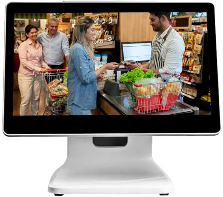 Écran de caisses enregistreuses électroniques de 15,6 pouces, écran de caisse enregistreuse POS pour petites entreprises, SSD 64 Go N2930 DDR3 4 Go, pour la vente au détail/restaurant