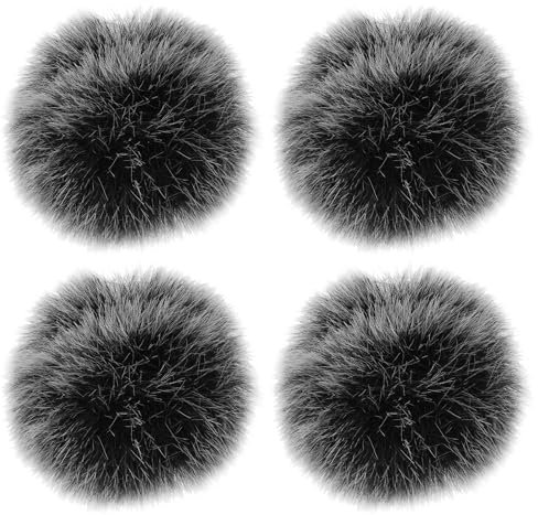 YINETTECH Lot de 4 filtres anti-pop en fourrure pour microphone compatible avec Rode Wireless Go I (1ère génération) Argenté