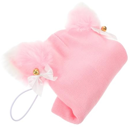 Toyvian Housse de Casque Ski Tricotée Oreilles de Chat pour Adultes et Garçon et Filles, Visibilité Améliorée, Ajustement, Accessoire Mignon pour Sports d'hiver