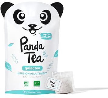 Panda tea - Galactea – Tisane Allaitement Bio - Fenouil, Anis & Melisse bio – 28 Sachets – Boost Lactation Naturel