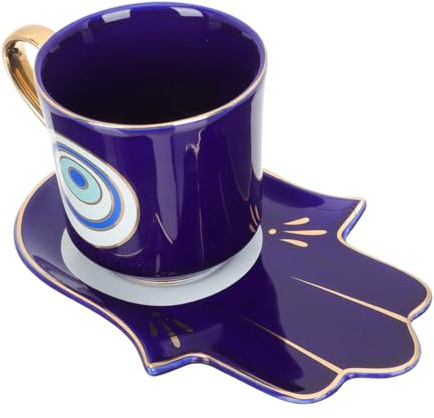 SOLUSTRE Tazas Decorativas De Cerámica Para Café y Té De Platillo Fácil De Limpiar Para Hogar y Oficina