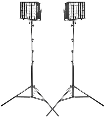 Godox LDX50R RGB LED Panel Video Twin Softbox Light Kit - 65W RGBWW, 2500-10000K, High CRI 96+, 2.4GHz Wireless Remote, Professional Video/Photo Lighting for Creators