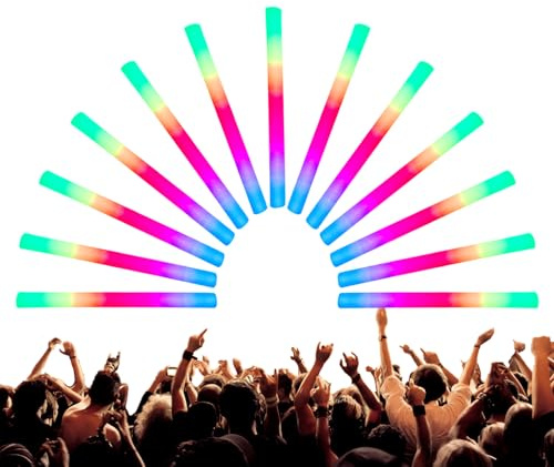 Bastoncini luminosi, 15 pezzi, bastoncini luminosi per feste, Halloween, Natale, matrimoni, concerti, campeggio, eventi sportivi, compleanni, vacanze, pub