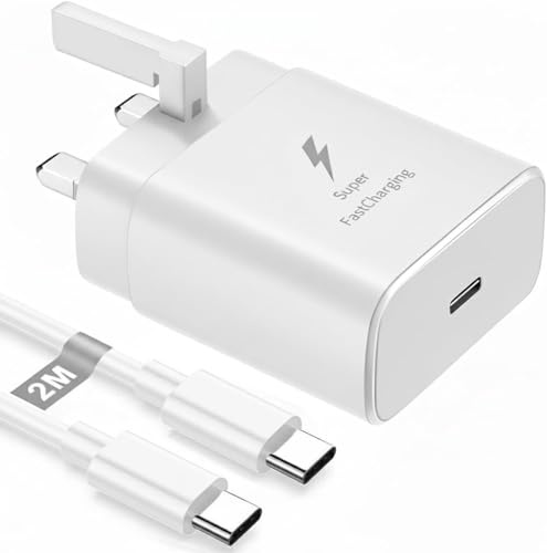 45W USB C Fast Charger For iPad Pro 13/11 Inch (M4) Charger Plug | iPad Air 13/11 Inch (M3/M2), iPad 11th/10th Gen, iPad Mini 7/6 Fast Charging Plug with 2M USB C Fast Charger Cable,